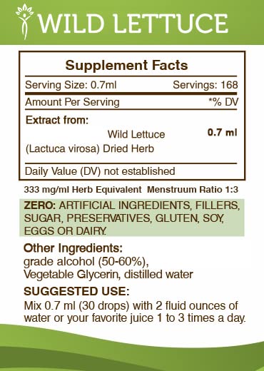 Botella Secrets of the Tribe tintura natural lechuga salvaje