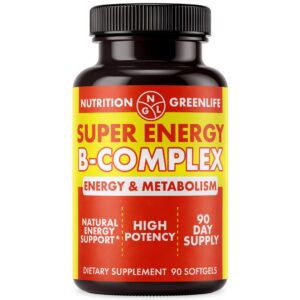 Botella de softgels NGL Super Energy Complejo Vitaminas B