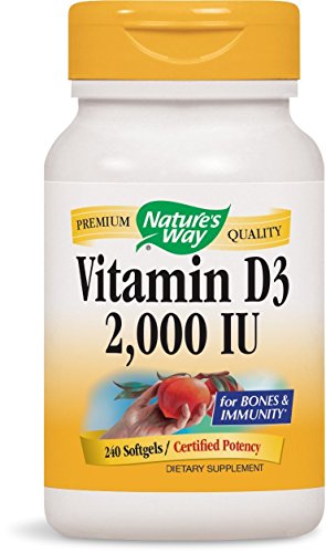 Botella softgels vitamina D3 Nature's Way 240 unidades