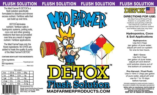 Botella solución detox Mad Farmer 32oz para limpieza de sales
