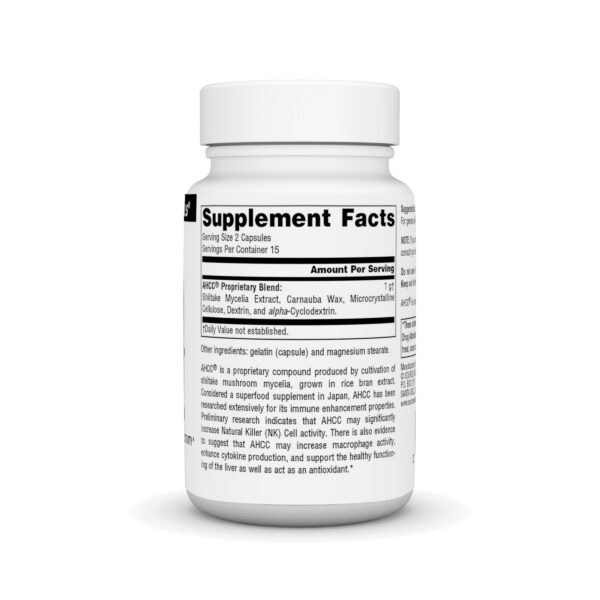 Botella Source Naturals AHCC 500 mg 30 cápsulas