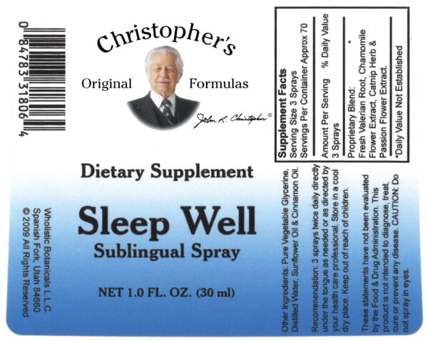 Botella de spray herbal para sueño Christopher's Original Formulas