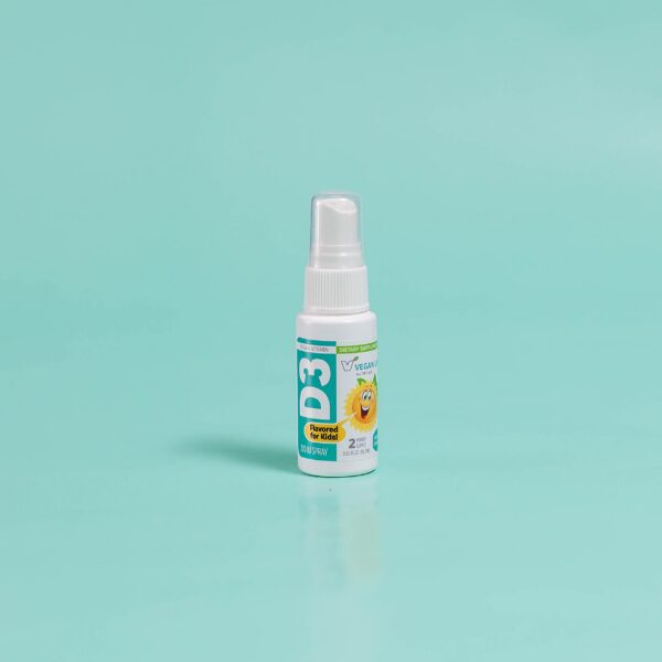 Botella spray de vitamina D3 para niños sin gluten sin GMO Vegan Life Nutrition