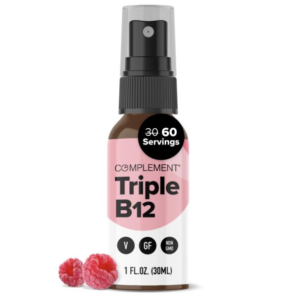 botella spray vitaminas triple b12 sabor frambuesa complemento