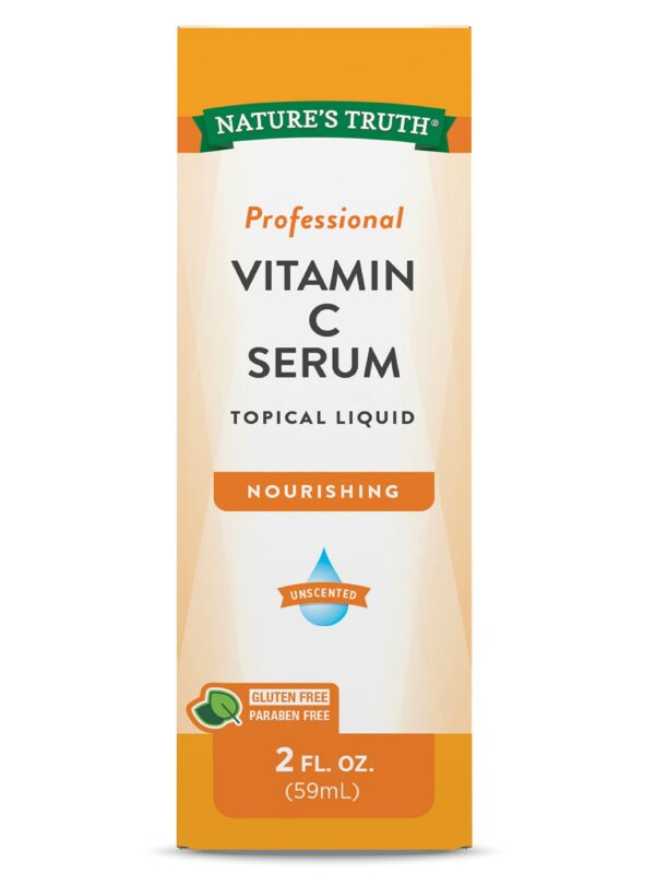 Botella de suero vitamina C Nature's Truth para rostro 2 oz