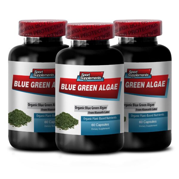 Botella suplemento algas azul-verde Klamath 500mg 180 cápsulas