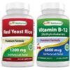 Botella suplemento Best Naturals arroz rojo de levadura y vitamina B12