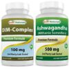 Version 1.0.0 Botella suplemento Best Naturals DIM 100 mg Ashwagandha 500 mg