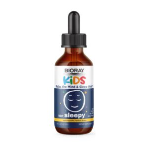 Botella del suplemento BIORAY Kids NDF Sleepy 2 oz
