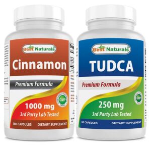 Botella suplemento canela tudca best naturals