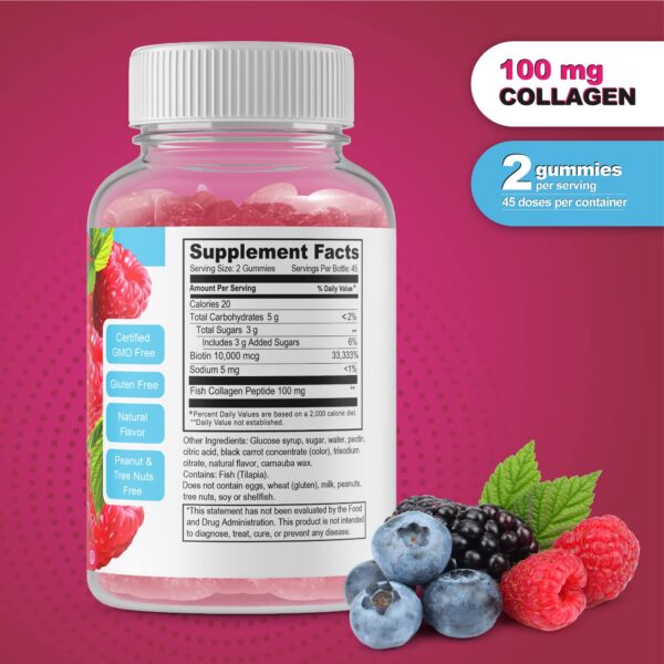 suplemento de colágeno y biotina DOCTORS FINEST en botella