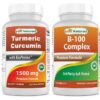 Botella suplemento cúrcuma curcumina 1500mg Best Naturals