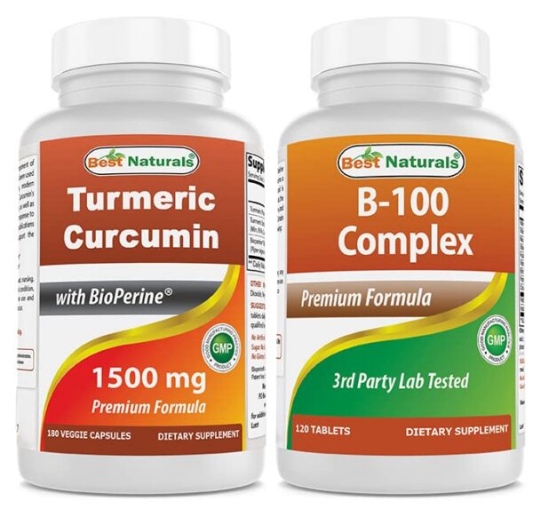 Botella suplemento cúrcuma curcumina 1500mg Best Naturals