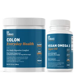 Botella suplemento Dr. Tobias Omega 3 algas y psyllium