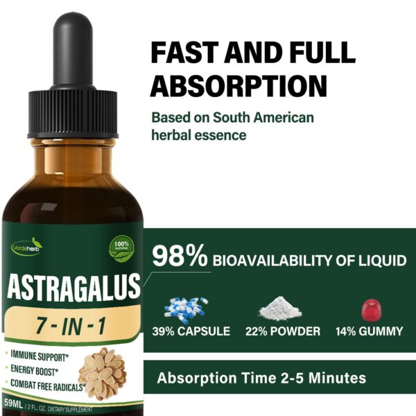 Botella suplemento herbal para energía y sistema inmune Verdeherb