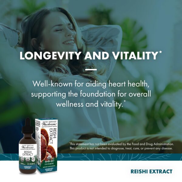 Botella de suplemento de extracto de hongo Reishi Host Defense