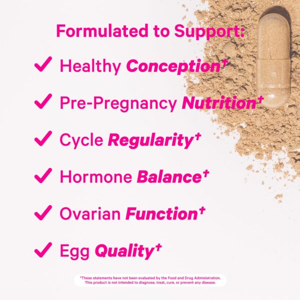 Botella suplemento fertilidad Pink Stork para mujeres