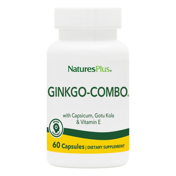 Botella de suplemento Ginkgo Biloba 120 mg NaturesPlus