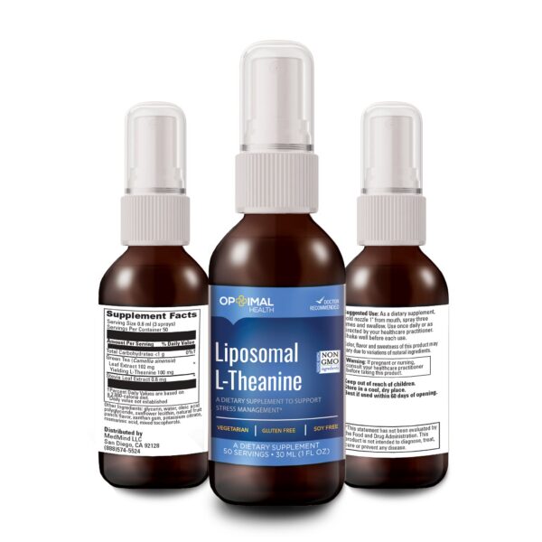 Botella suplemento L-Teanina extracto té verde sin gluten