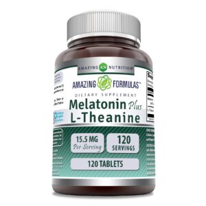 Botella suplemento melatonina y l-teanina Amazing Formulas