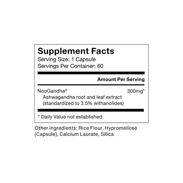 Botella suplemento Momentous Ashwagandha 300mg