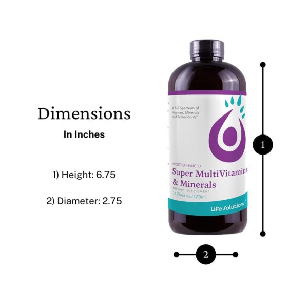 Botella suplemento multivitamínico líquido premium mejor absorción