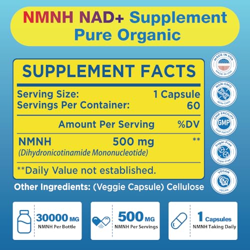 Botella de suplemento NMNH para aumentar NAD+ en adultos