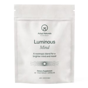 Version 1.0.0 botella suplemento nootrópico Luminous Mind 60 cápsulas