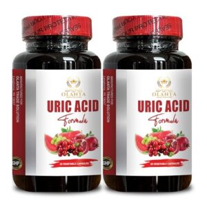 Botella de suplemento OLANTA para ácido úrico y salud renal