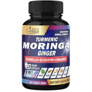 Version 1.0.0 Botella suplemento orgánico Organic Cadane moringa, cúrcuma y jengibre