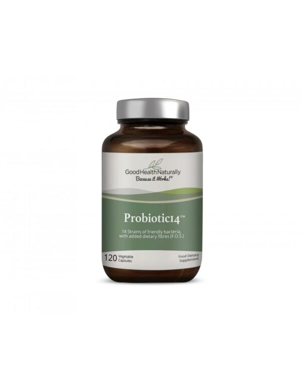 Botella suplemento Probióticos 14 para salud digestiva