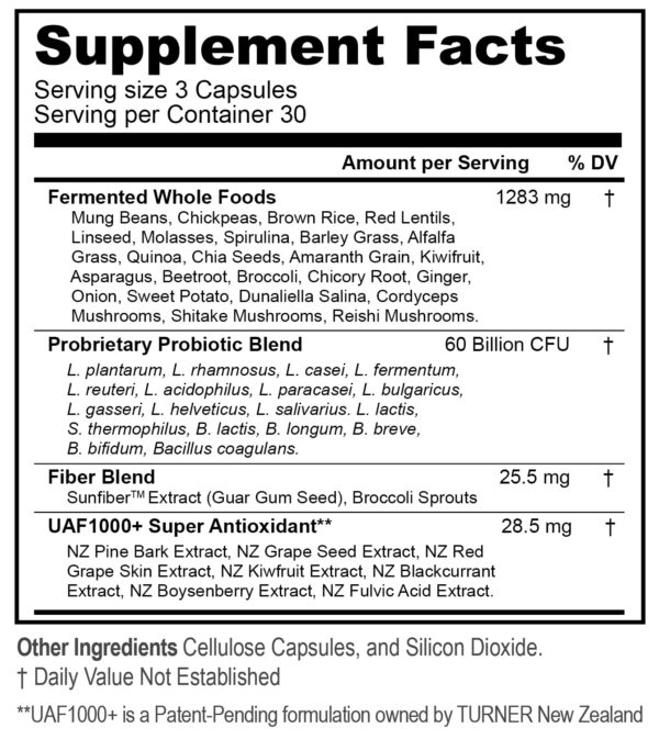 Botella suplemento probióticos TURNER 90 cápsulas pack 2