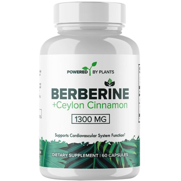 Botella de suplemento puro de berberina Powered X Plants