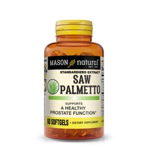 Botella suplemento Saw Palmetto Mason Natural 60 cápsulas