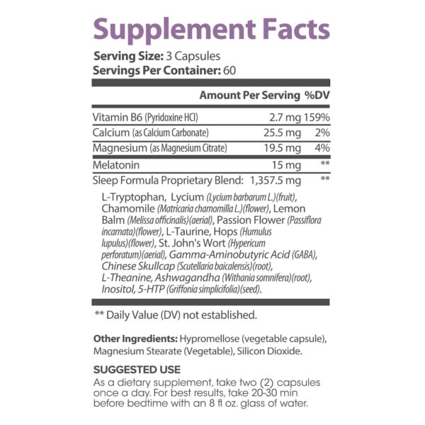 Botella suplemento sueño Lumen Naturals con melatonina y valeriana