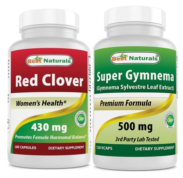 Botella suplemento trébol rojo y gymnema sylvestre Best Naturals