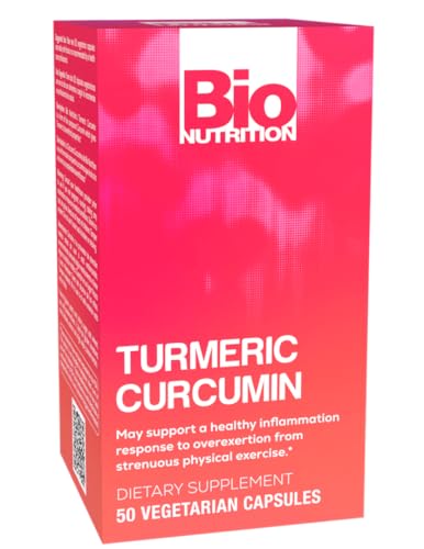 Botella suplemento Turmeric Curcumin Bio Nutrition 50 cápsulas