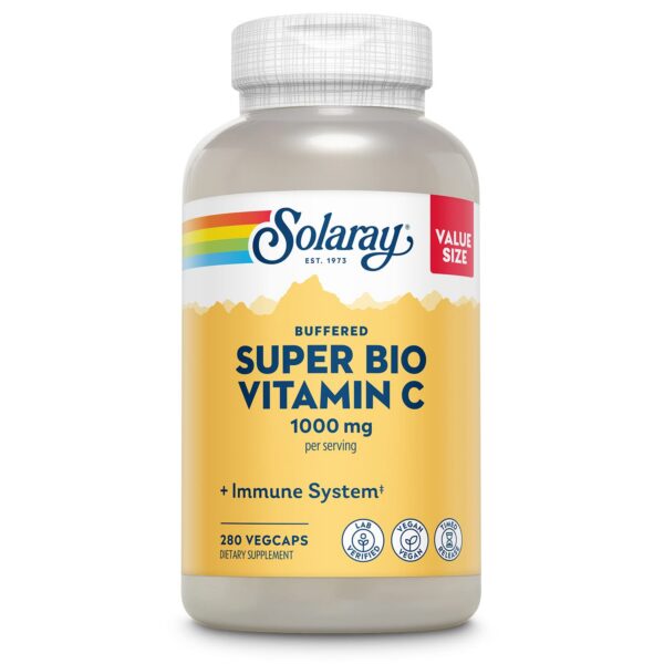 Botella suplemento vitamina C Solaray 1000mg capsulas vegetales