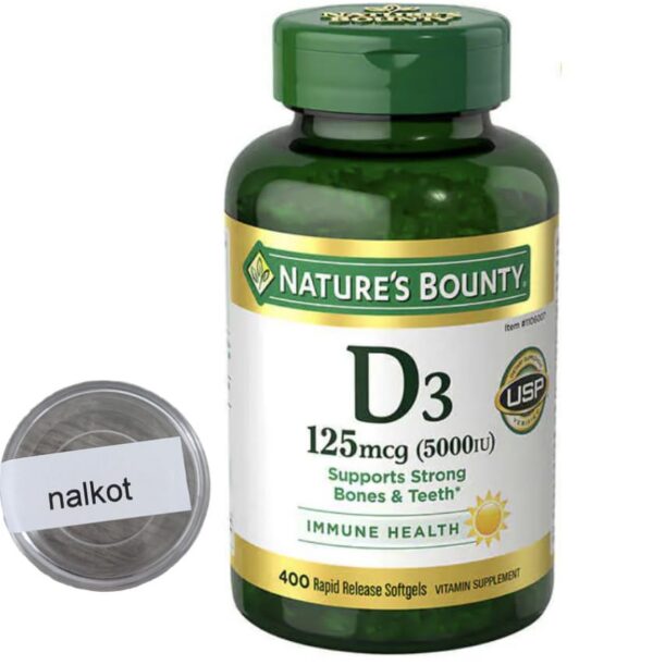 botella suplemento vitamina d3 nalkot 125 mcg