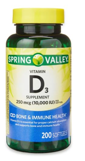 Botella de suplemento Vitamina D3 SEDLAV 200 softgels rojos