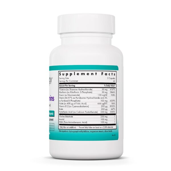 Botella suplemento vitaminas b Nutricology 120 cápsulas