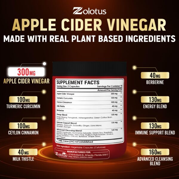 Botella suplemento Zolotus con ingredientes naturales digestivos