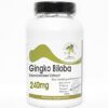 Botella suplementos Ginkgo Biloba 240mg 200 cápsulas