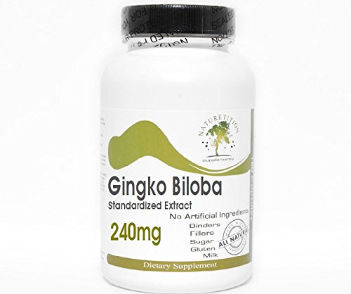 Botella suplementos Ginkgo Biloba 240mg 200 cápsulas