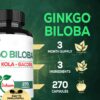 Botella de Suplementos de Ginkgo Biloba 270 cápsulas