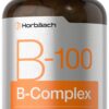 Botella suplementos Horbäach complejo vitamina b-100 300 tabletas
