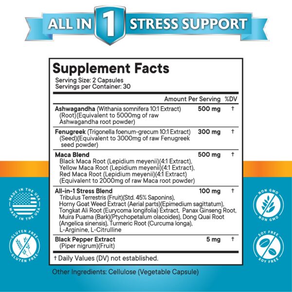 Version 1.0.0 Botella suplementos NEW AGE Ashwagandha y Maca
