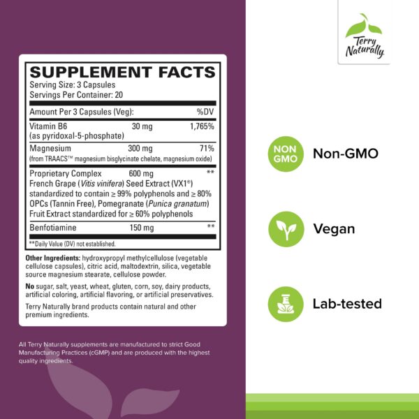 Version 1.0.0 Botella frontal de suplemento OPC para circulación saludable Terry Naturally