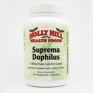 Botella de Suprema Dophilus de Holly Hill 120 cápsulas vegetarianas