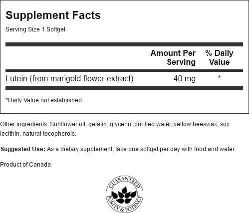 Botella de Swanson Luteína para visión y salud de la mácula